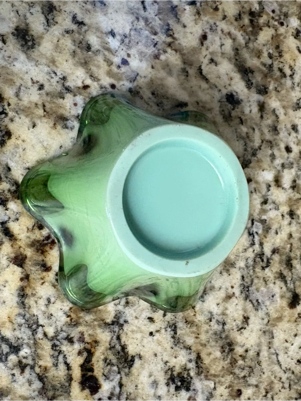 Green Glass Decorative Bowl -